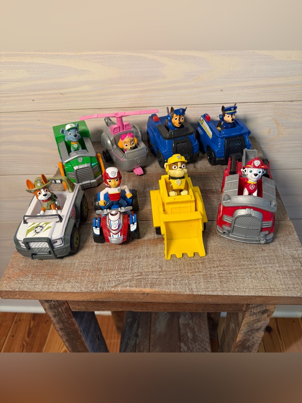 Paw Patrol Ryder Rubble Skye Chase Rocky Marshall & Tracker Figures & Vehicles
